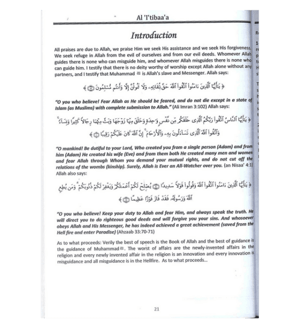 al i tibaa a and the principles of fiqh of the righteous predecessors 2