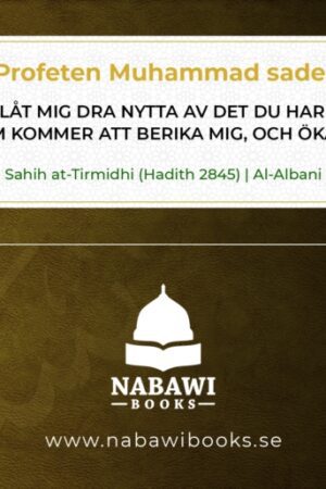 Bokmärke med hadith-dua (Brun)