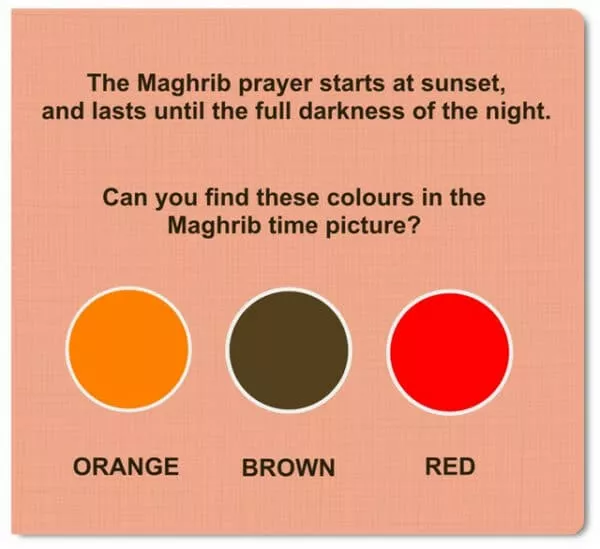 prayer times book of colours