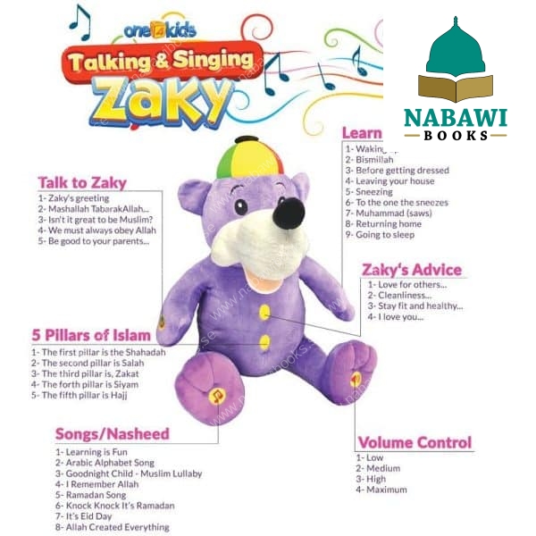 talking singing zaky leksak